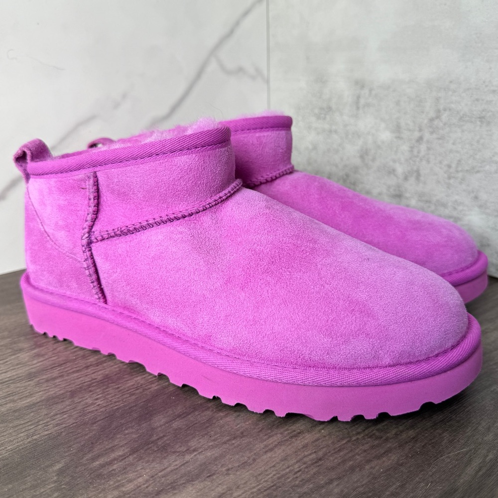 UGG Classic Ultra Mini Boot Pink Ruby Size 7